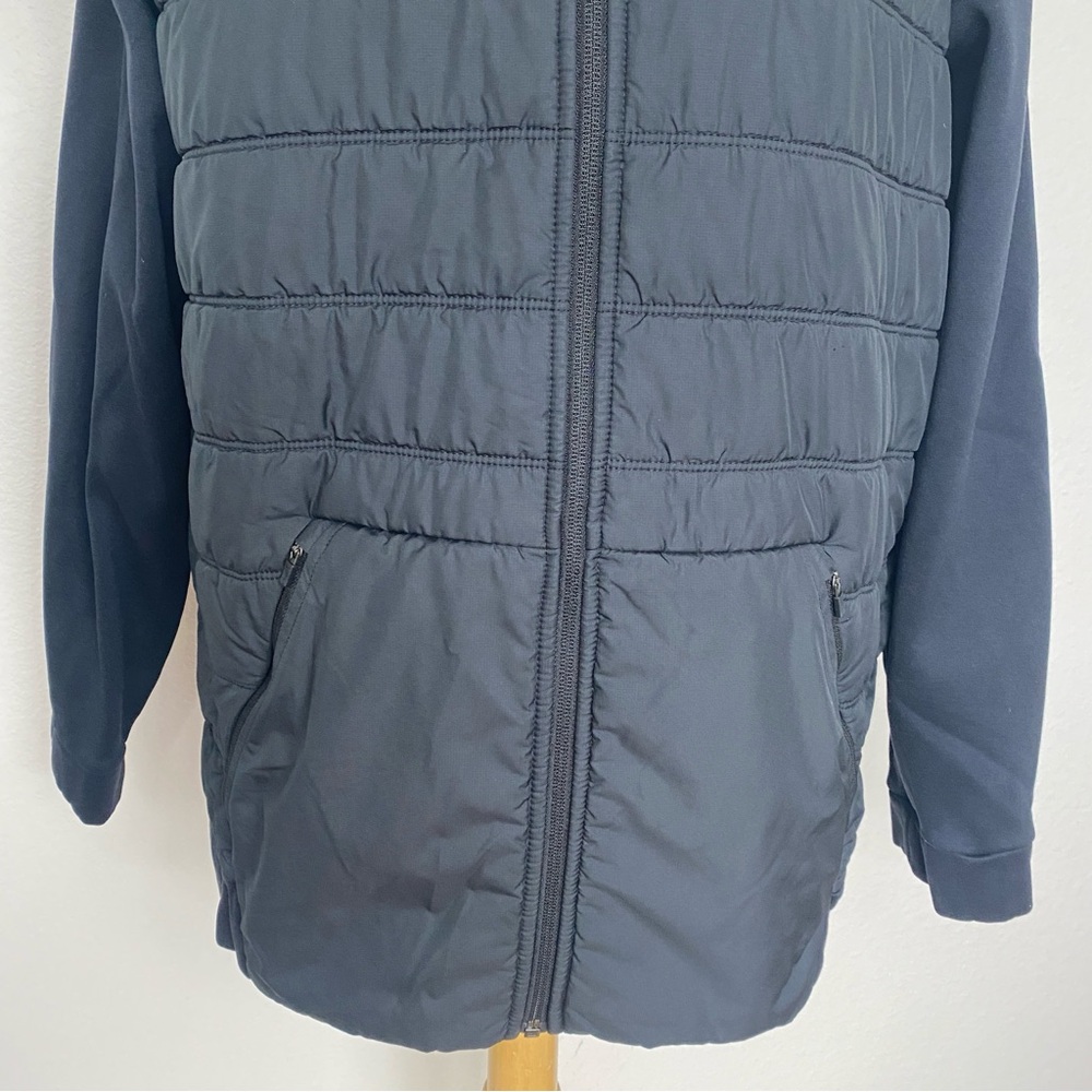 Nike Men's Black Hooded Partial Quilted Puffer Jacket Size Large Outdoor Active - Picture 6 of 16